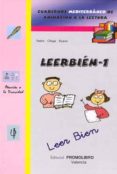 LEERBIEN 1: CUADERNOS MEDITERRANEO DE ANIMACION A LA LECTURA de OLAYA RUANO, PEDRO 