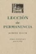 LECCION DE PERMANENCIA de DOCE, JORDI 