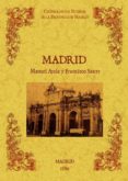 MADRID. BIBLIOTECA DE LA PROVINCIA DE MADRID: CRONICA DE SUS PUEB LOS (ED. FACSIMIL) de AYALA Y RAYA, MANUEL 