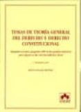 TEMAS DE TEORIA GENERAL DEL DERECHO Y DERECHO CONSTITUCIONAL (2 ED.) di GIL IBAEZ, JOSE LUIS 