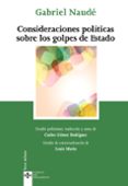CONSIDERACIONES POLITICAS SOBRE LOS GOLPES DE ESTADO de NAUDE, GABRIEL 