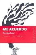 ME ACUERDO de PEREC, GEORGES 
