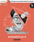 Portada de Matemáticas B 4º ESO. Programa Bilingüe Pack. GENiOX Learning situations (Andalusia)