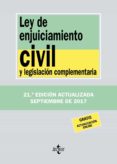 LEY DE ENJUICIAMIENTO CIVIL Y LEGISLACION COMPLEMENTARIA (21 ED. ) de MORENO CATENA, VICTOR 