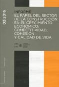 INFORME 02/2016 EL PAPEL DEL SECTOR DE LA CONSTRUCCIN EN EL CREC IMIENTO ECONMICO: COMPETITIVIDAD, COHESIN Y CALIDAD DE VIDA di VV.AA. 