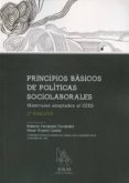 PRINCIPIOS BASICOS DE POLITICAS SOCIOLABORALES de FERNANDEZ FERNANDEZ, ROBERTO 