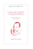 CANTOS DE CALIOPE Y OTROS POEMAS de CERVANTES SAAVEDRA, MIGUEL DE 
