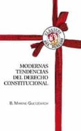 MODERNAS TENDENCIAS DEL DERECHO CONSTITUCIONAL di MIRKINE-GUETZEVITCH, B. 