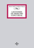 LECCIONES DE DERECHO CONCURSAL de CANDELARIO MACIAS, MARIA ISABEL 