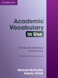 ACADEMIC VOCABULARY IN USE EDITION WITH ANSWERS de MCCARTHY, MICHAEL 