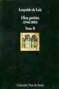 OBRA POETICA (1946-2003) (T. II) de LUIS, LEOPOLDO DE 