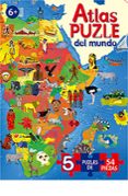 ATLAS PUZLE DEL MUNDO (5 PUZLES DE 54 PIEZAS) di VV.AA. 