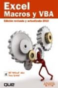 EXCEL: MACROS Y VBA (EDICION REVISADA Y ACTUALIZADA 2010) de JELEN, BILL  SYRSTAD, TRACY 