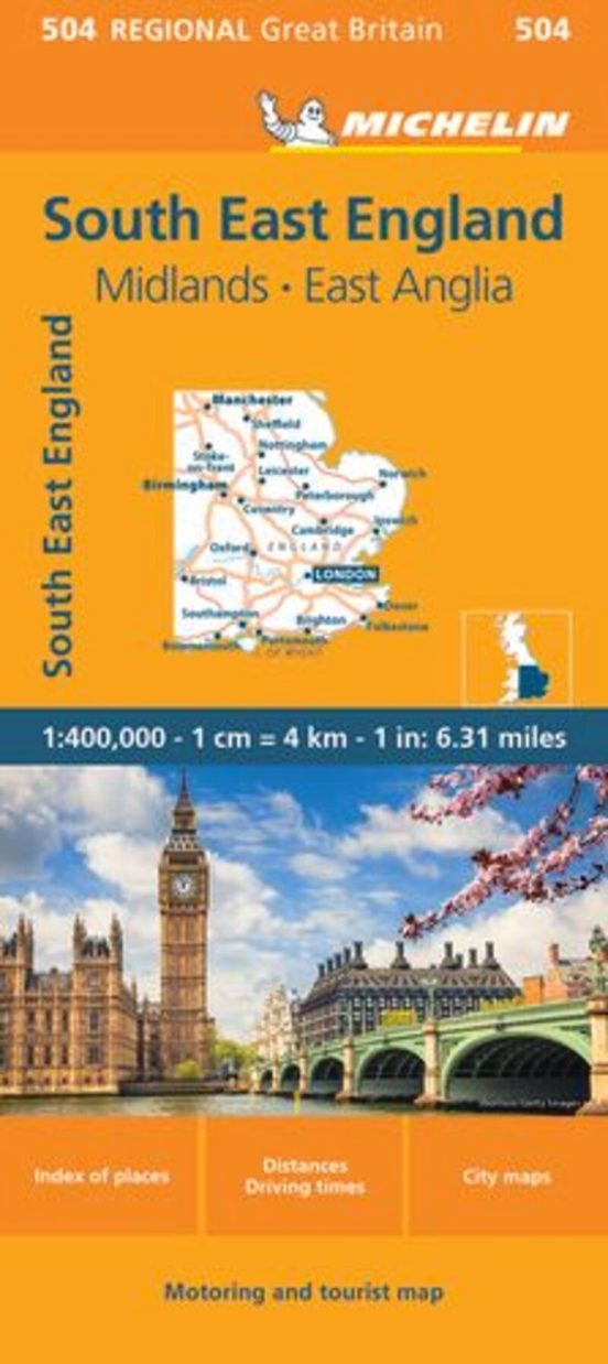 Mapa Regional England Southeast Midlands East Anglia 11504