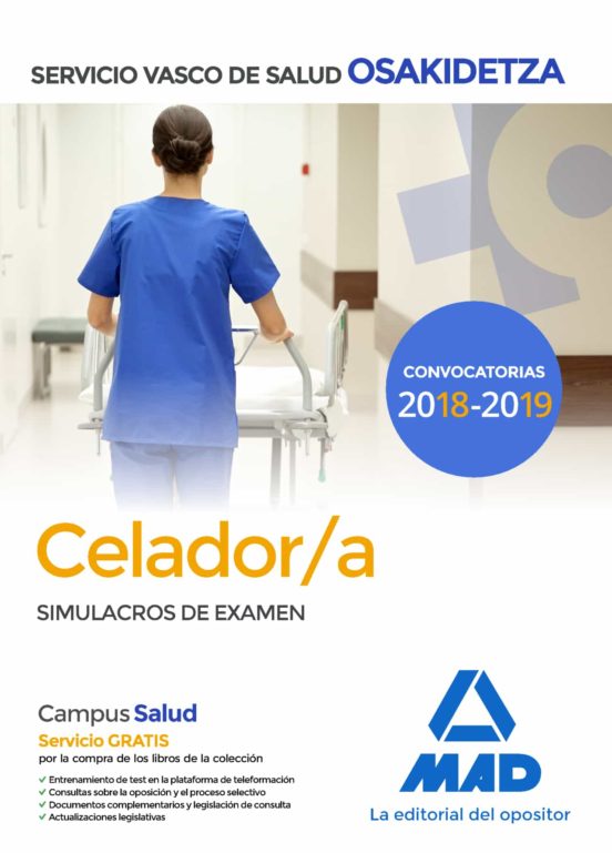 Celador De Osakidetza-Servicio Vasco De Salud. Simulacros De Examen