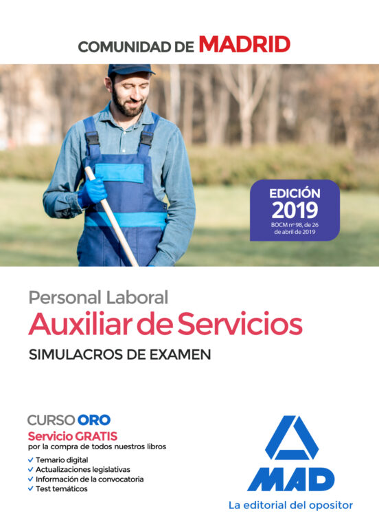 Auxiliar De Servicios. Personal Laboral De La Comunidad De Madrid Simulacros De Examen