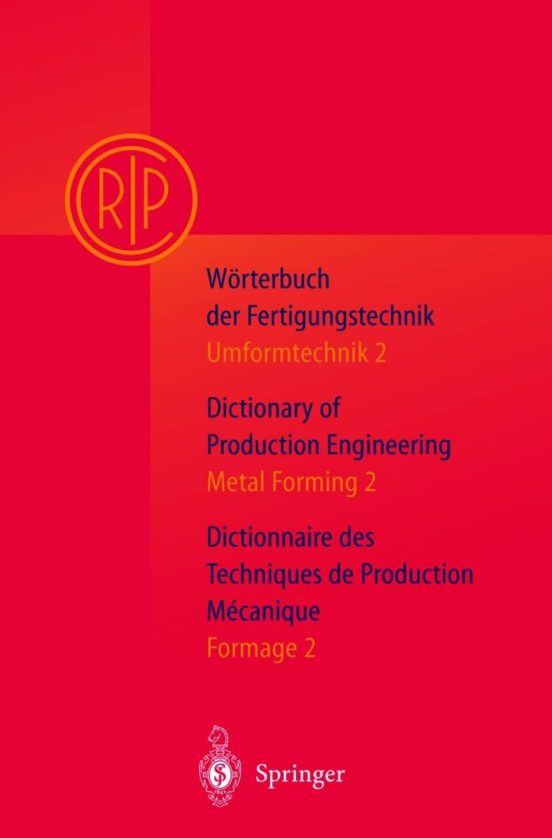 Worterbuch Der Fertigungstechnik. Dictionary Of Production Engine Erin