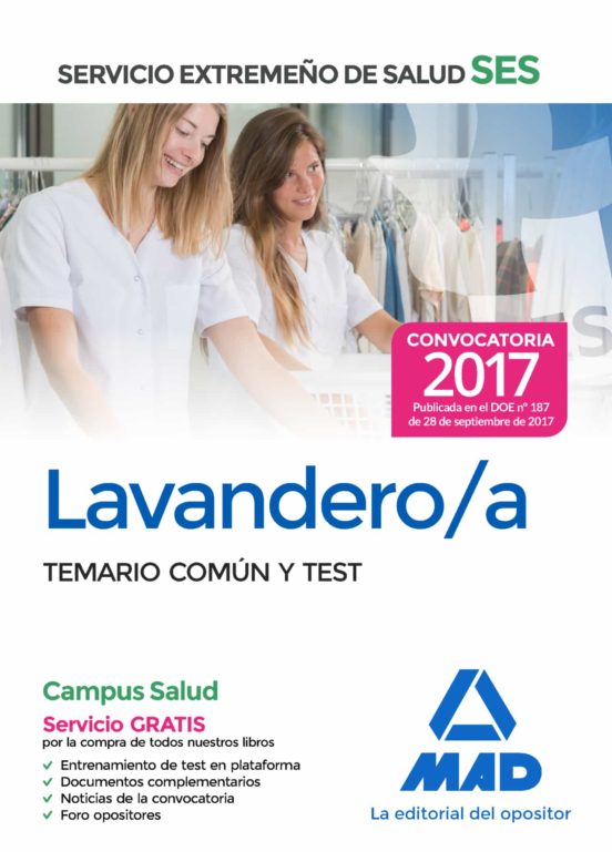 Lavandero/a Del Servicio Extremeño De Salud . Temario Común Y Test