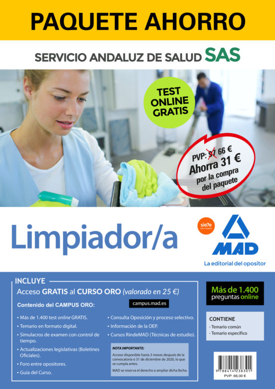 Paquete Ahorro Y Test Online Gratis Limpiador/a Del Servicio Andaluz D