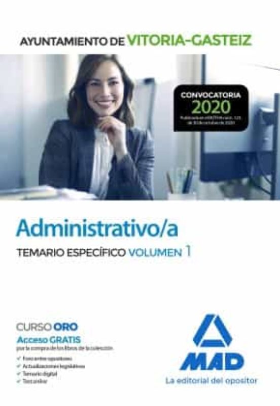 Administrativo/a Del Ayuntamiento De Vitoria-Gasteiz. Temario Específico Volumen 1