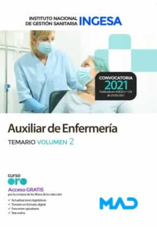 Auxiliar De Enfermería Del Instituto Nacional De Gestión Sanitaria . Temario Volumen 2