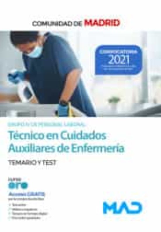 Técnico En Cuidados Auxiliares De Enfermería De La Comunidad De Madrid. Temario Y Test