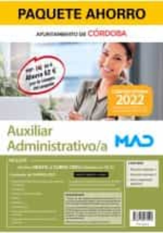 Paquete Ahorro Auxiliar Administrativo/a. Ayuntamiento De Cordoba