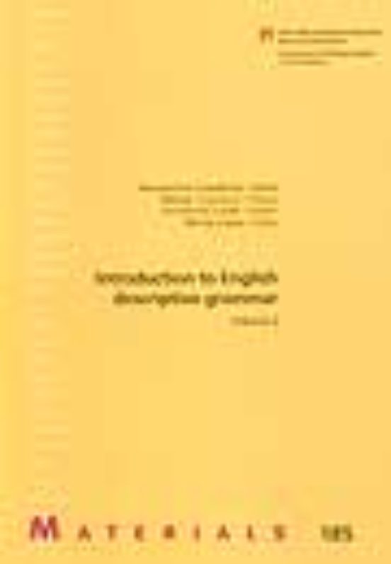 Introduction To English Descriptive Grammar