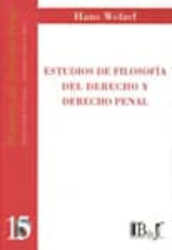 Estudio De Filosofia Del Derecho Y Derecho Penal