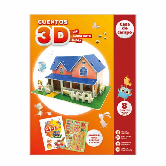 Cuentos 3d Casa De Campo. Tapa Dura Con Cierre Magnético