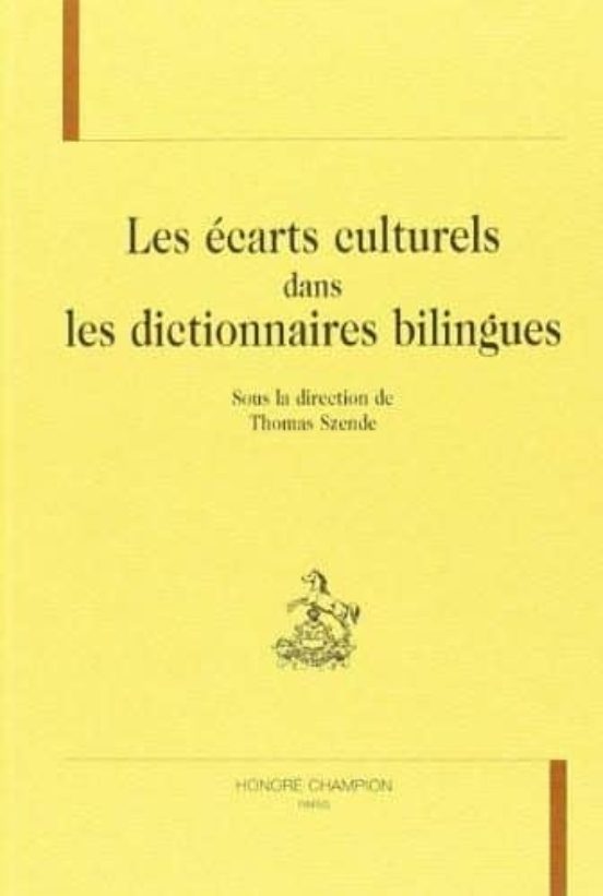 Les Ecarts Culturels Dans Les Dictionnaires Bilingues