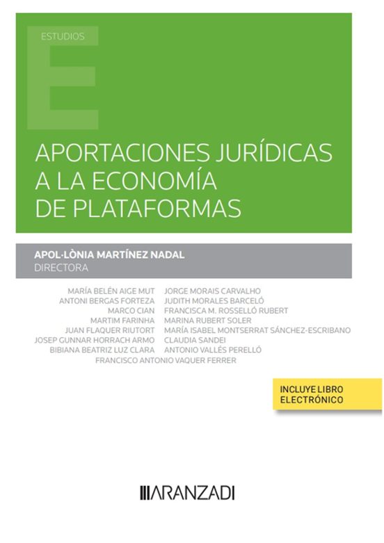 Aportaciones Jurídicas A La Economía De Plataformas