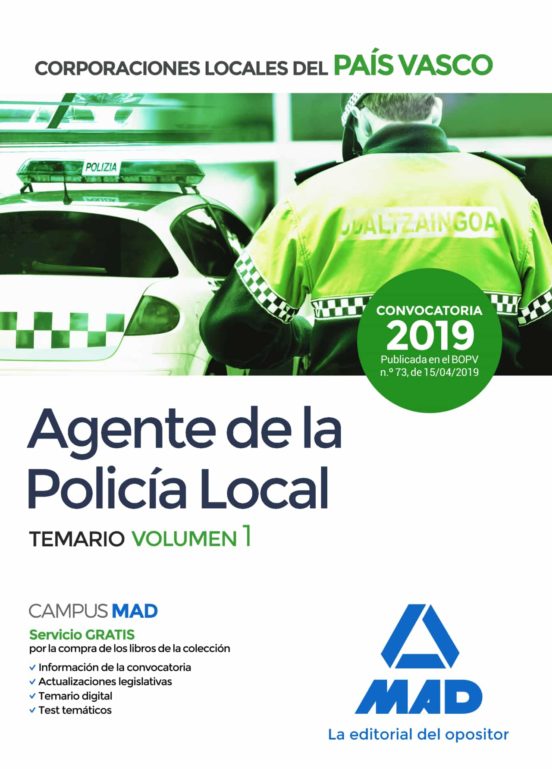 Agente De La Policia Local Del Pais Vasco: Temario