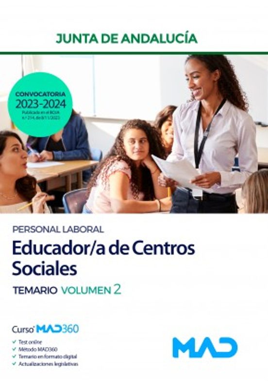 Educador/a De Centros Sociales. Personal Laboral De La Junta De Andalucía. Temario Volumen 2
