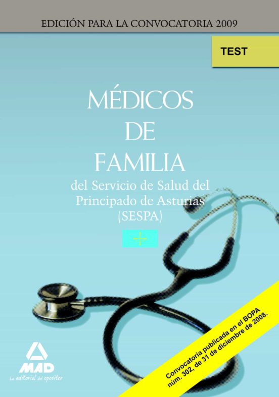Médicos De Familia Del Servicio De Salud Del Principado De Asturias . Test Deltemario Específico