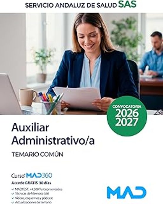 Auxiliar Administrativo / A Del Servicio Andaluz De Salud . Temar