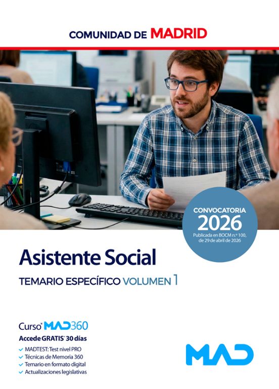 Asistente Social. Comunidad Autónoma de Madrid. Temario Específic o Vo