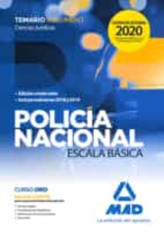 Policia Nacional Escala Basica. Temario Ciencias Juridicas