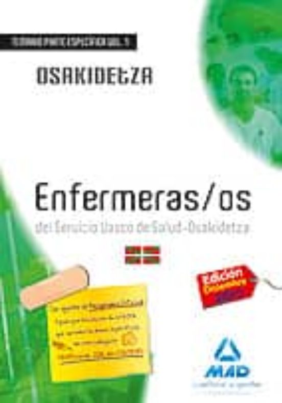 Enfermeros Del Servicio Vasco De Salud-osakidetza. Temario Parte Espec