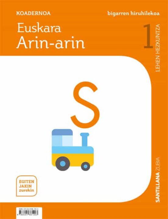 Koadernoa Euskara Arin-arin 2 1ºlh Egiten Jakin Zurekin Euskadi 2019