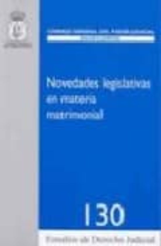 Novedades Legislativas En Materia Matrimonial