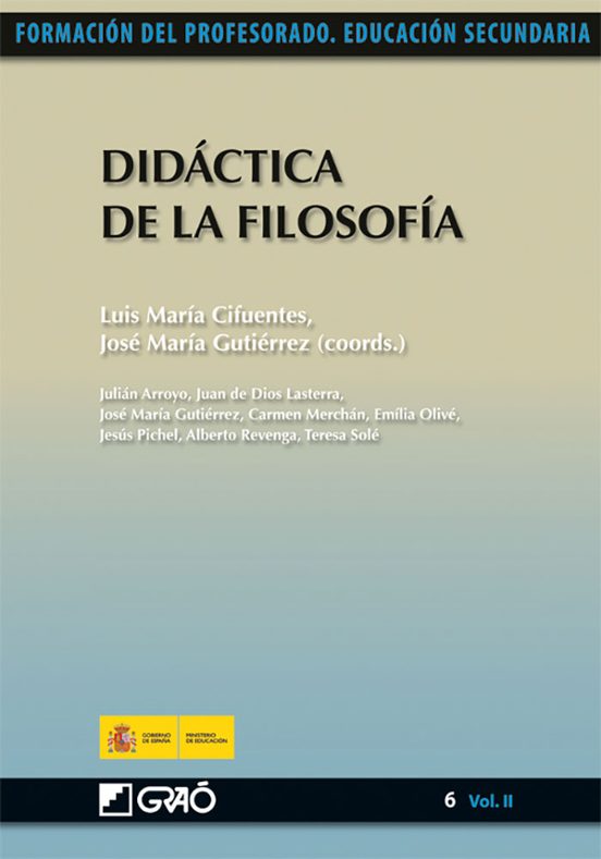 Didactica De La Filosofia: Formacion Del Profesorado Educacion Secunda