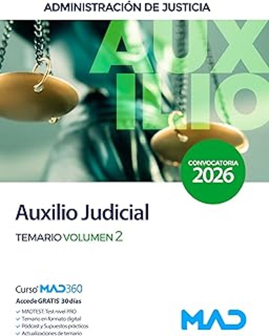 Cuerpo De Auxilio Judicial. Temario Volumen 2. Administración De Justi