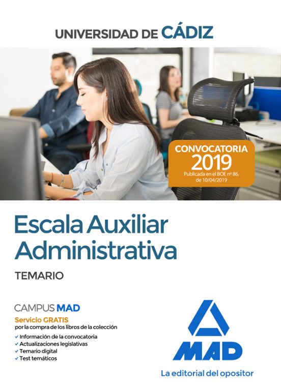 Escala Auxiliar Administrativa De La Universidad De Cádiz. Temario