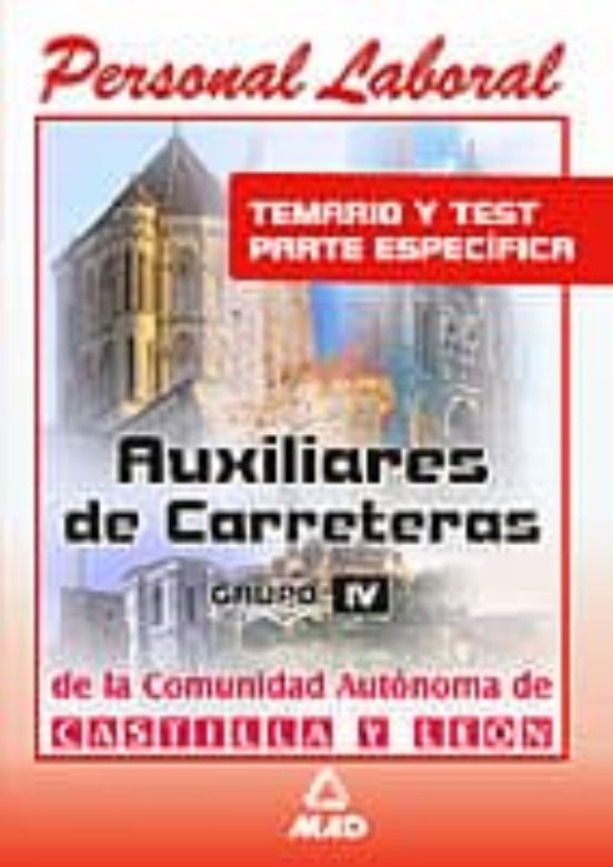 Auxiliar De Carreteras De Castilla Y Leon: Temario Y Test