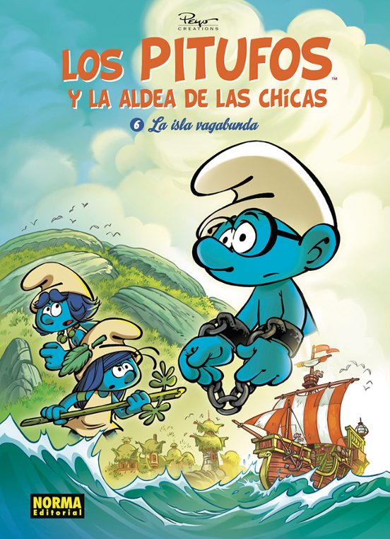 Los Pitufos y la aldea de las chicas 6. La isla vagabunda