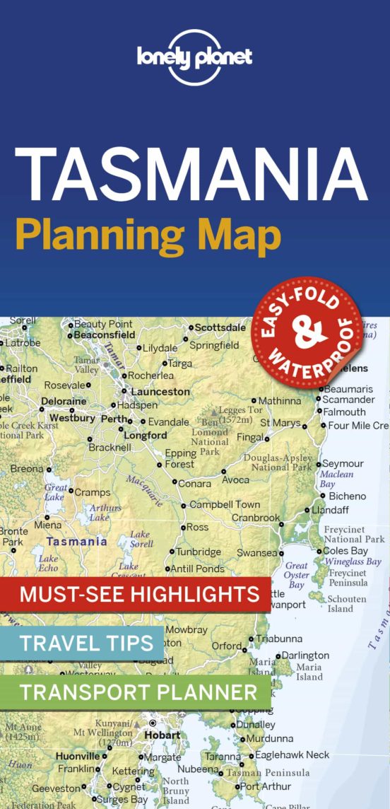 Lonely Planet Tasmania Planning Map 1 2019