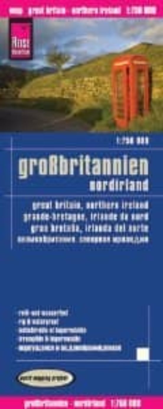Gran Bretaña E Irlanda Del Norte Mapa De Carreteras Impermeable