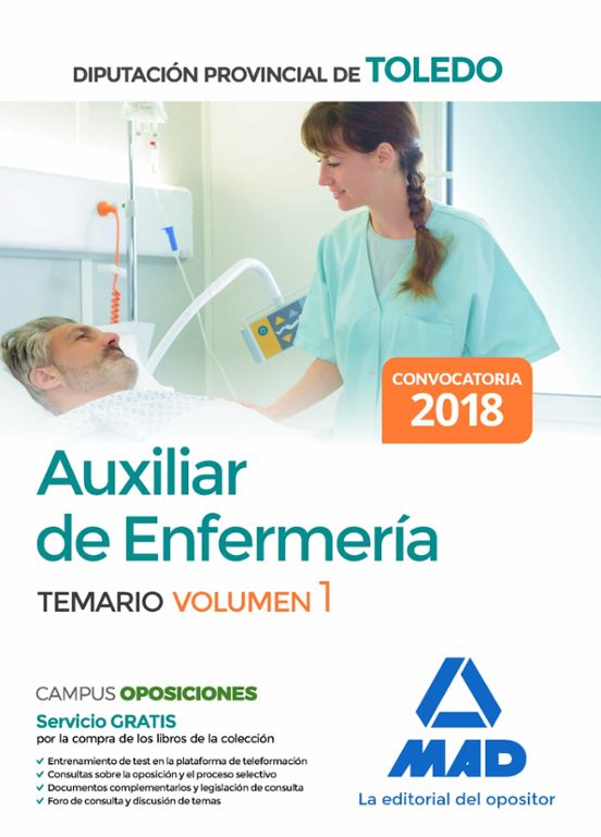Auxiliar De Enfermería De La Diputación Provincial De Toledo. Volumen 1