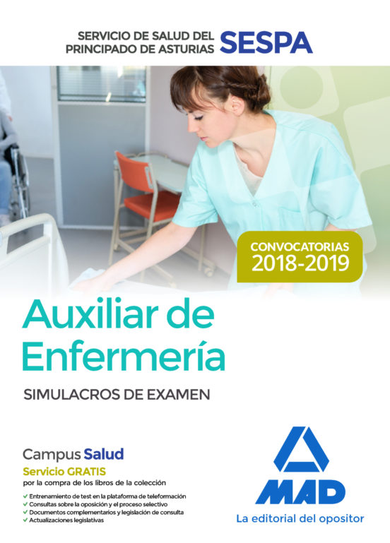 Auxiliar De Enfermería Del Servicio De Salud Del Principado De Asturias . Simulacros De Examen